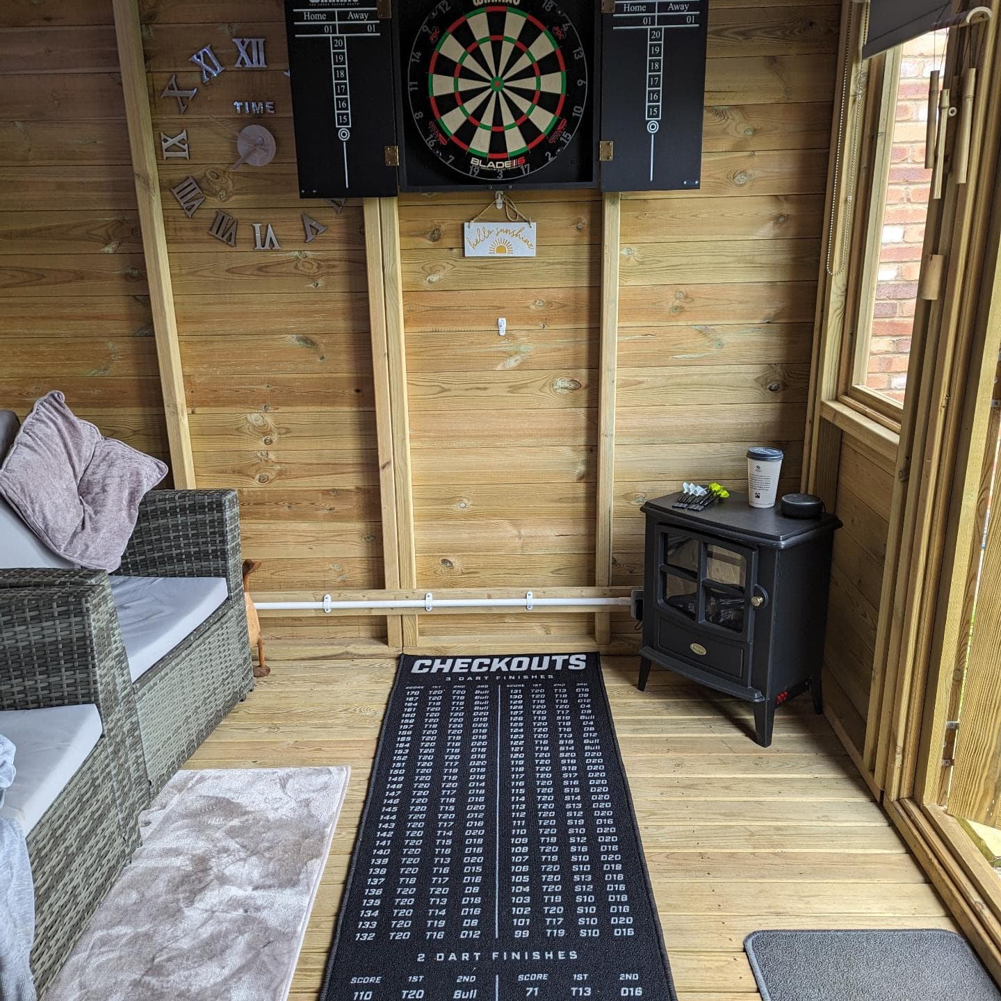 #dartshopper,  my young son just started playing.  Used his savings on a new setup from dartshopper. And looks like I've lost my summerhouse. 😁.. 🎯🎯